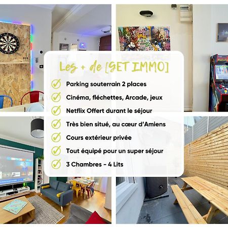 Maison 3Ch - Cinema - Game Room - Parking - Gare Amiens Exterior foto