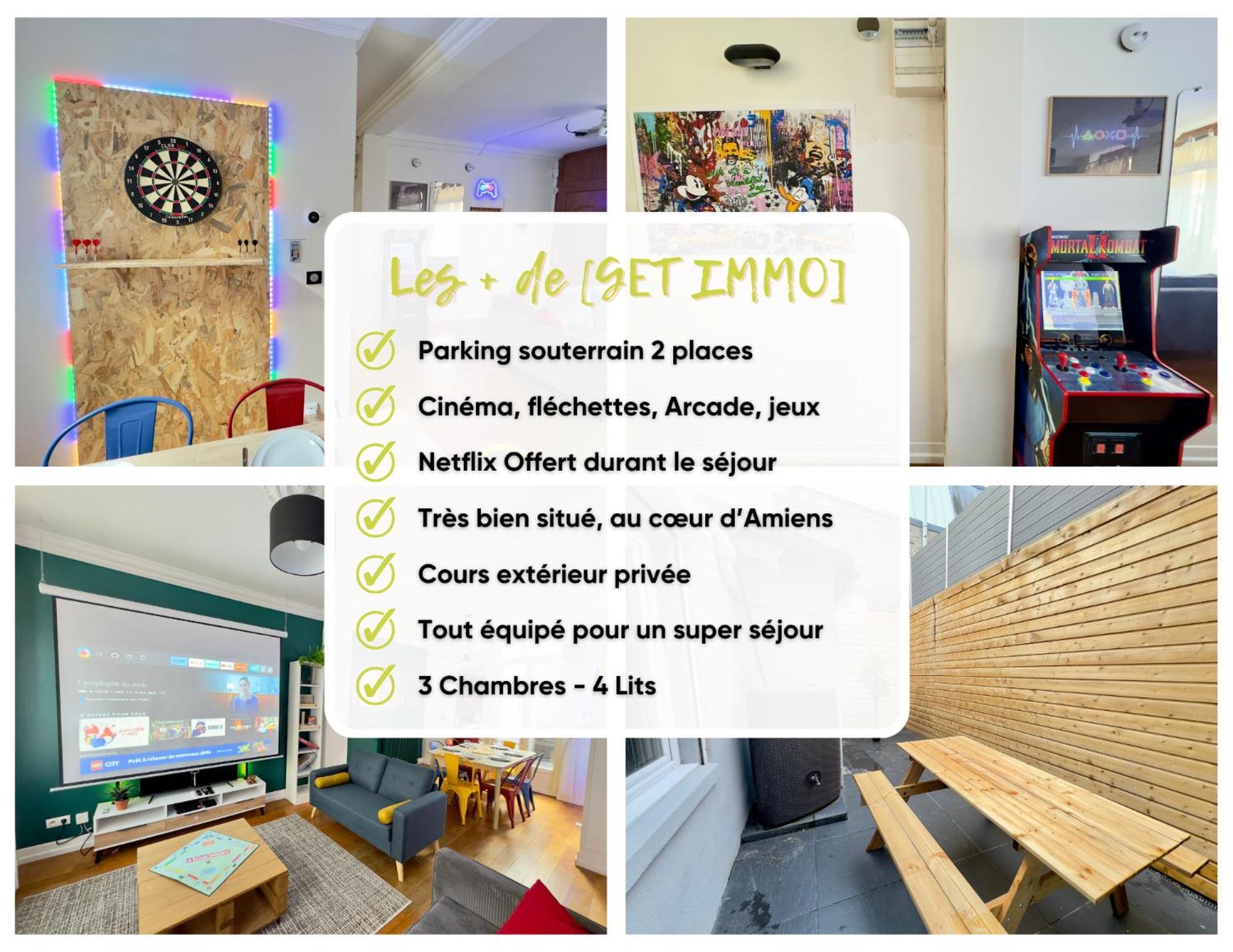 Maison 3Ch - Cinema - Game Room - Parking - Gare Amiens Exterior foto